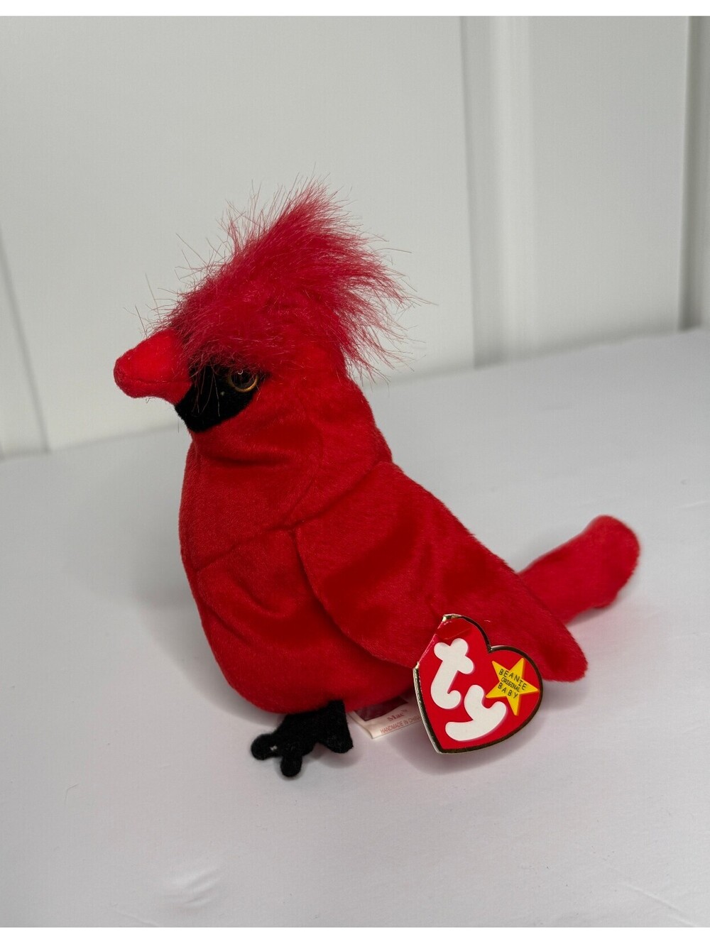 Ty Beanie Baby Mac Cardinal Bird 1998 Red Plush Original Tags Retired